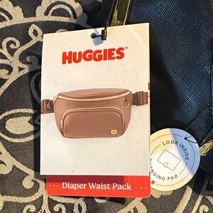 Huggies BLACK Diaper Waist Pack Belt Bag Crossbody